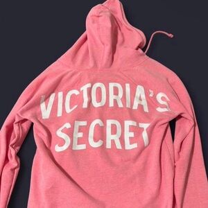 Victoria's Secret Pink Logo Hoodie - Pink Size: S